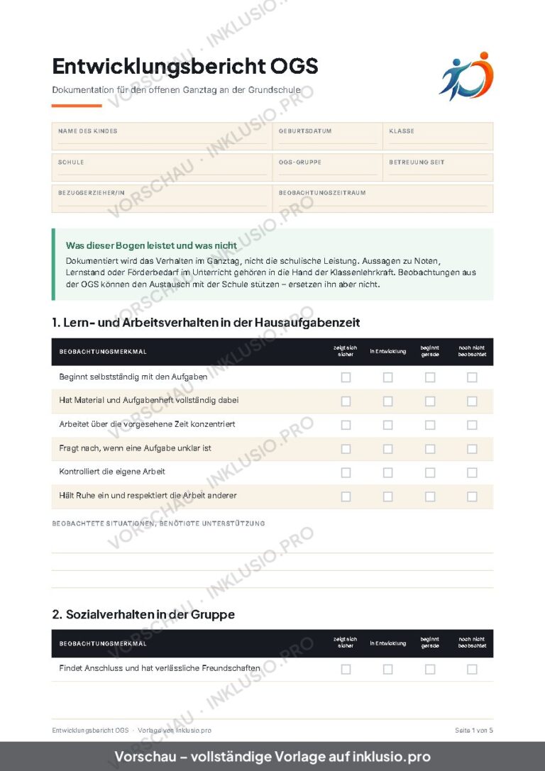 Entwicklungsbericht OGS