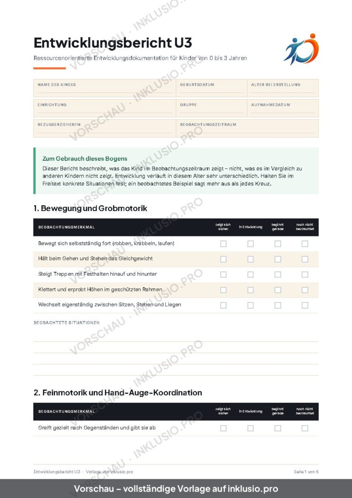 Vorschau der Vorlage Entwicklungsbericht U3, Seite 1