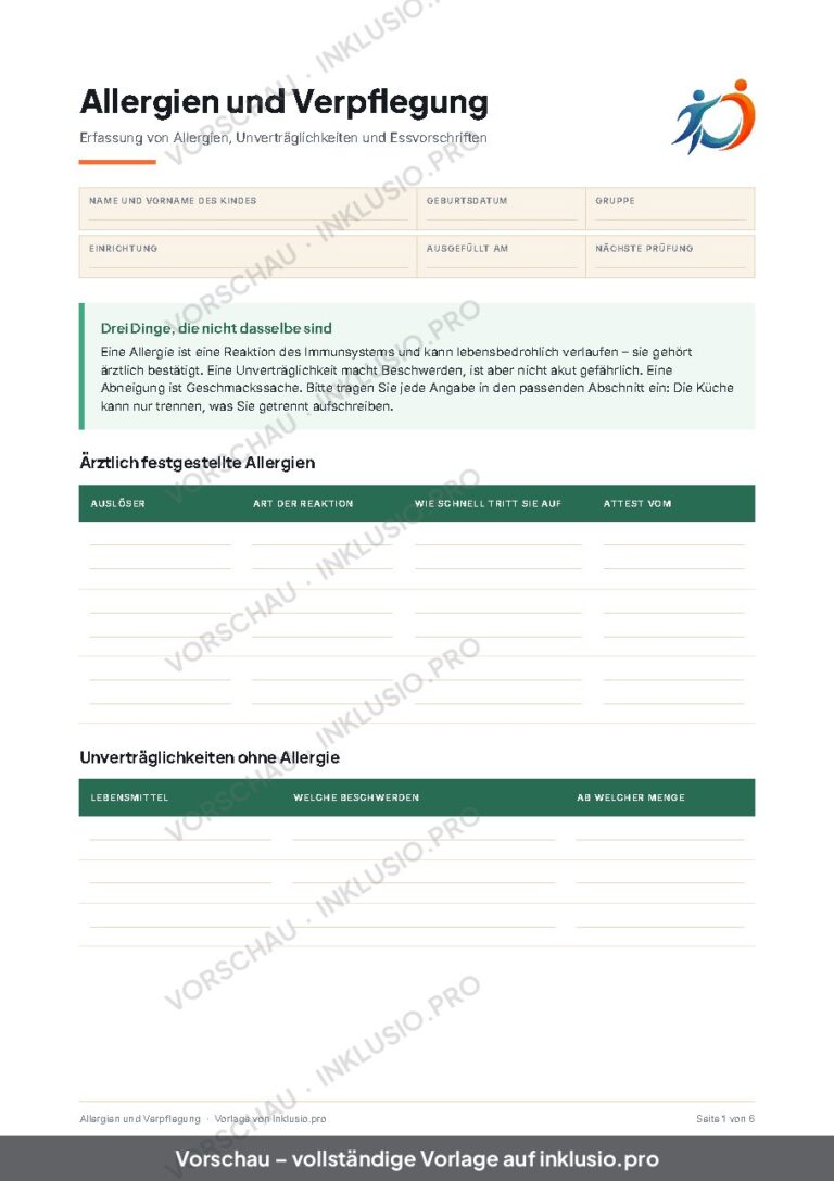 Allergien und Verpflegung