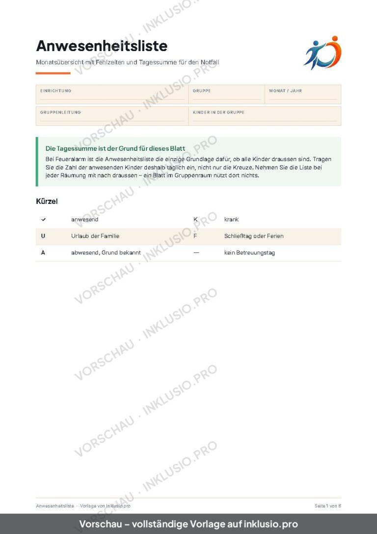 Anwesenheitsliste