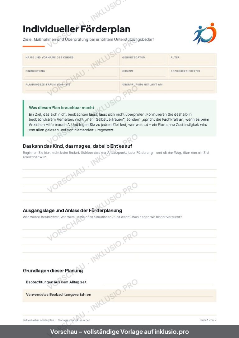 Individueller Förderplan