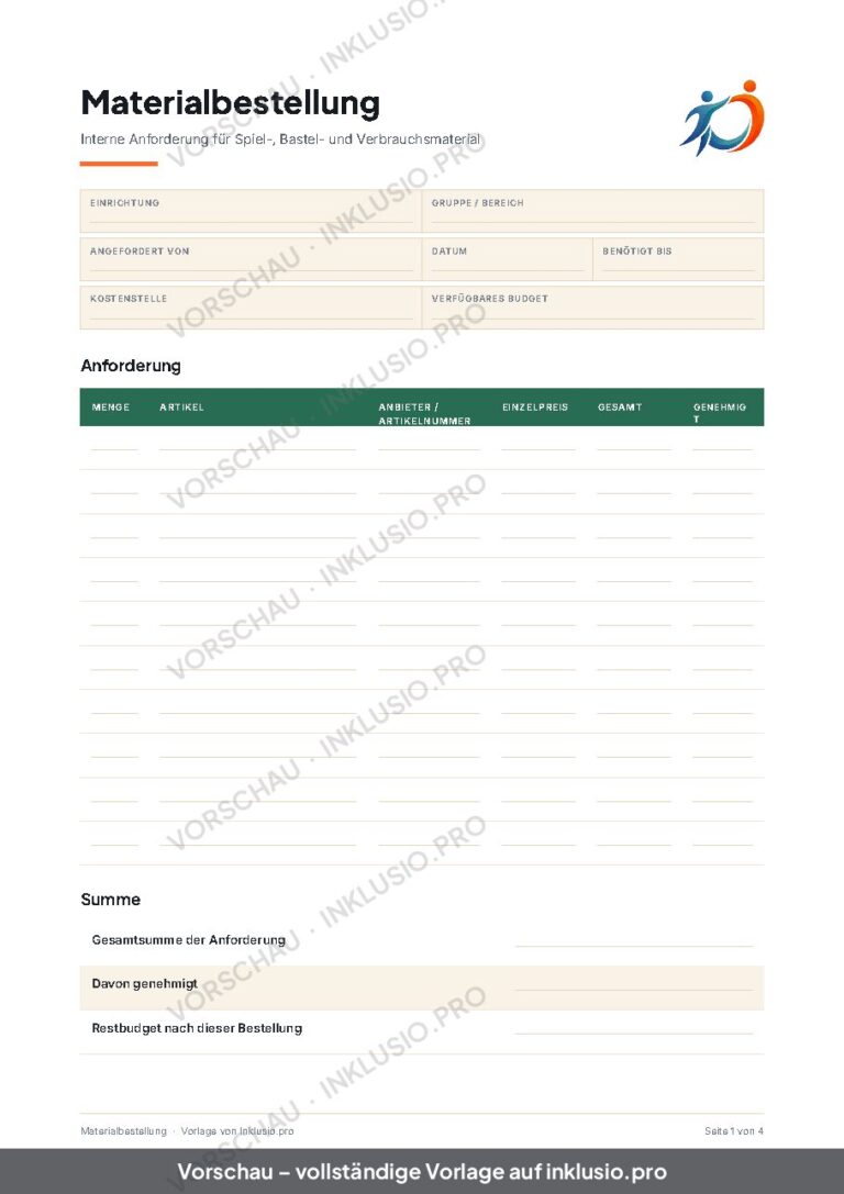 Materialbestellung