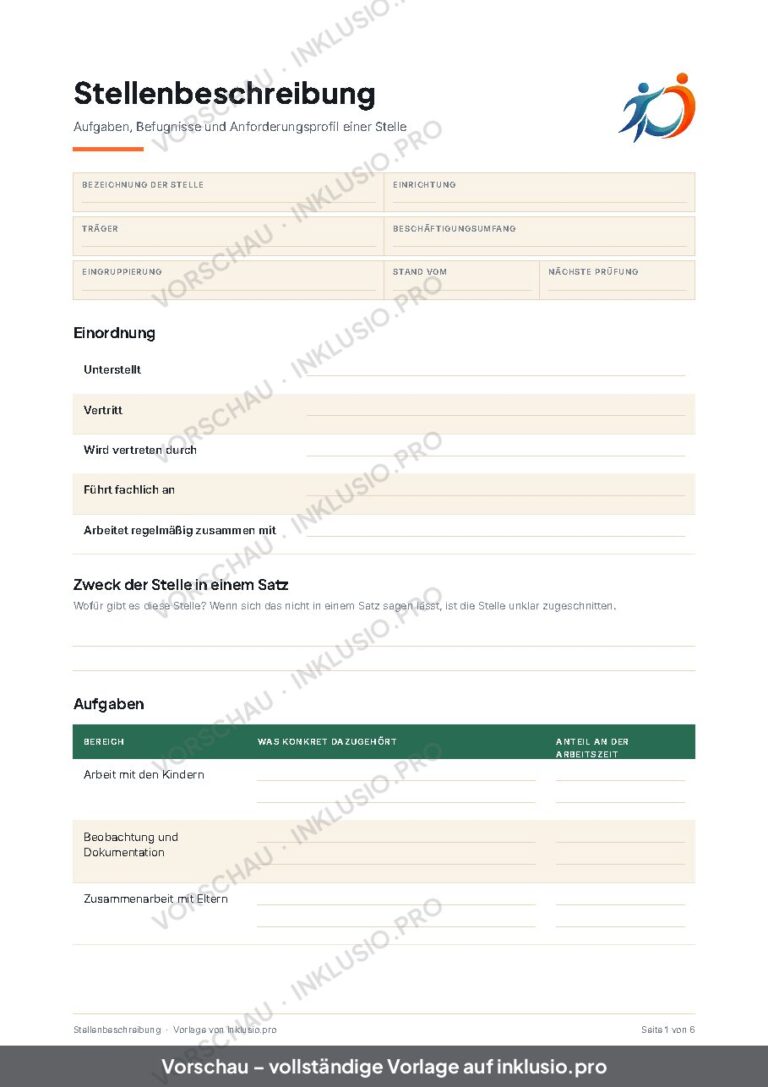 Stellenbeschreibung