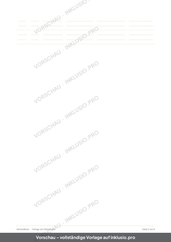 Vorschau der Vorlage Verbandbuch, Seite 2