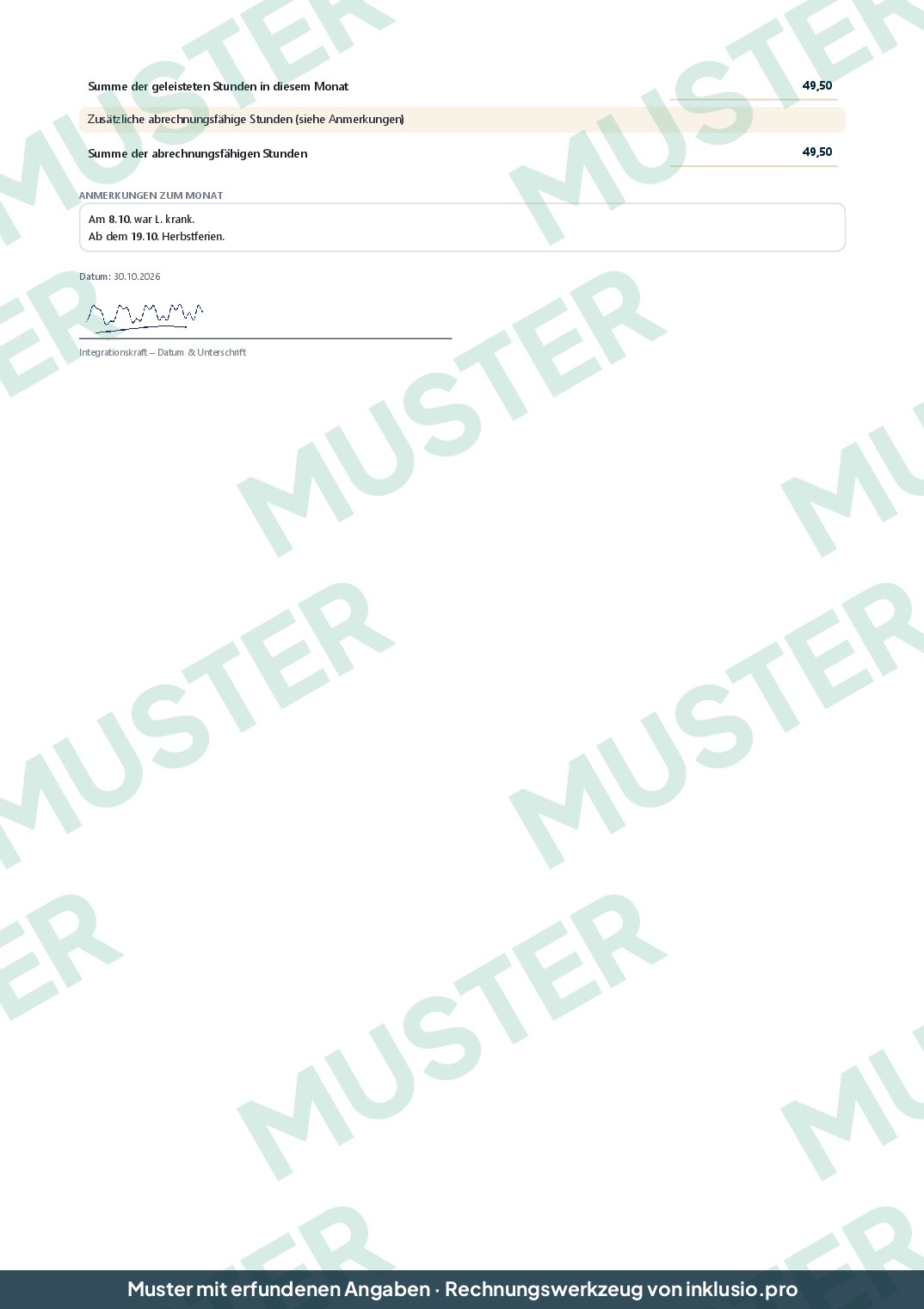 Muster Rechnung aus dem Stundenzettel - V1/V2, Seite 3